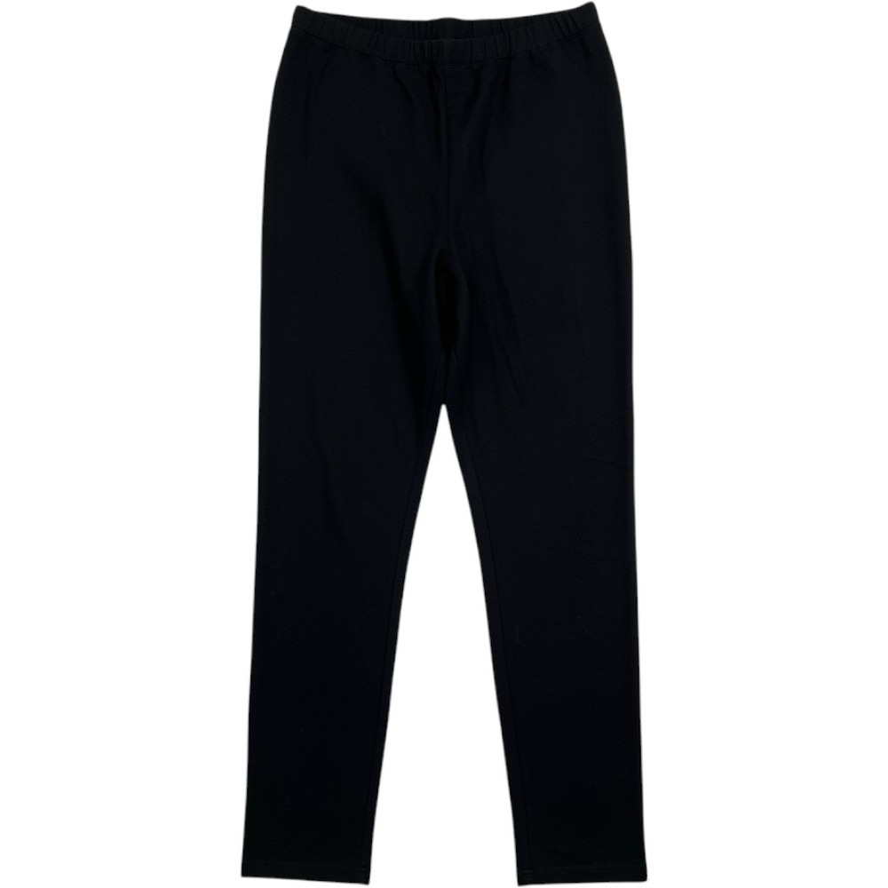 Woman Within Black Stretch Cotton Leggings Plus Size 2X 26/28 NEW Casual Minimal